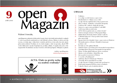 openMagazin 09/2010 Obálka openMagazin 09/2010