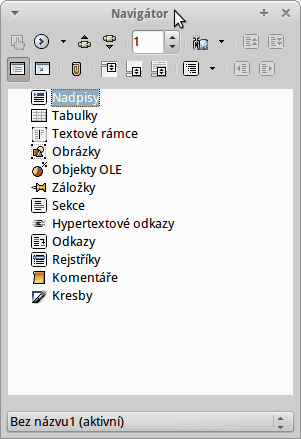 Navigátor v LibreOffice